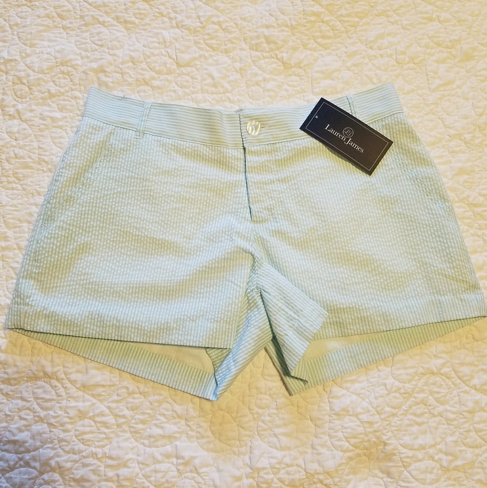 NWT Lauren James seersucker shorts